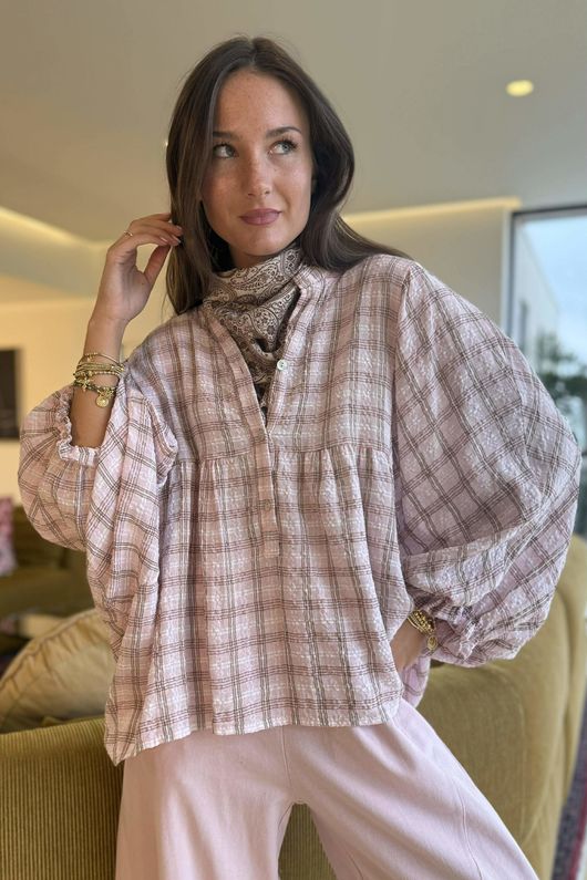 Greta Country Smock Rosewater